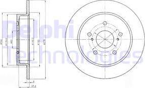 Delphi BG4222 - Brake Disc autospares.lv