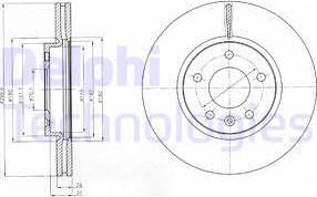 Delphi BG4278C-18B1 - Brake Disc autospares.lv