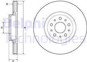 Delphi BG4797C - Brake Disc autospares.lv