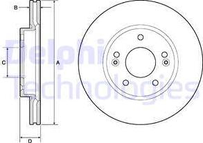 Delphi BG4745C-18B1 - Brake Disc autospares.lv