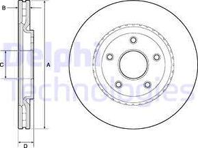 Delphi BG4759C-18B1 - Brake Disc autospares.lv