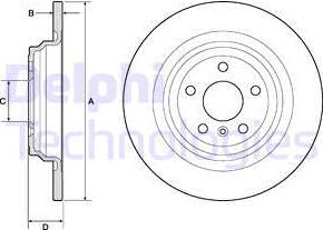 Delphi BG4754C - Brake Disc autospares.lv