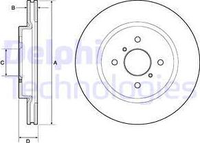 Delphi BG4750C - Brake Disc autospares.lv