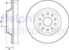 Delphi BG4751C-18B1 - Brake Disc autospares.lv