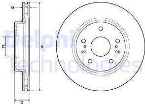 Delphi BG4764C - Brake Disc autospares.lv