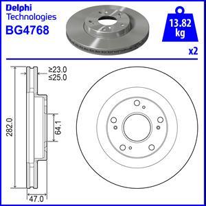 Delphi BG4768 - Brake Disc autospares.lv