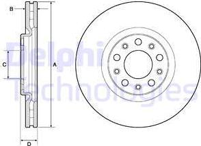 Delphi BG4763C - Brake Disc autospares.lv