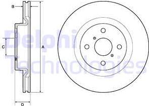 Delphi BG4762C - Brake Disc autospares.lv