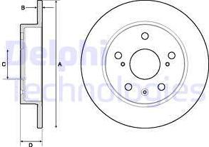 Delphi BG4709C - Brake Disc autospares.lv