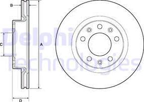 Delphi BG4700C - Brake Disc autospares.lv