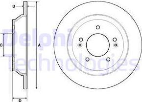 Delphi BG4708C - Brake Disc autospares.lv