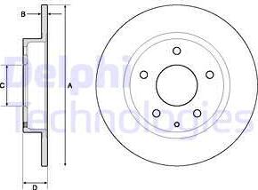 Delphi BG4707C - Brake Disc autospares.lv