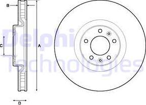 Delphi BG4716C - Brake Disc autospares.lv