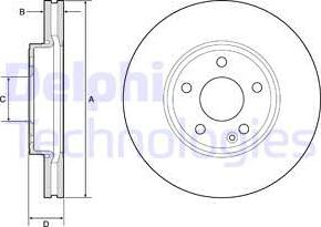 Delphi BG4788C-19B1 - Brake Disc autospares.lv