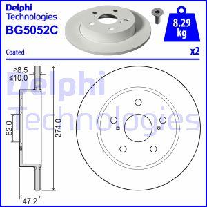 Delphi BG5052C - Brake Disc autospares.lv