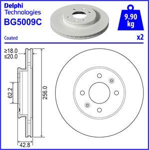 Delphi BG5009C - Brake Disc autospares.lv