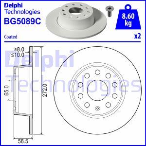 Delphi BG5089C - Brake Disc autospares.lv