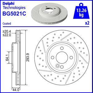 Delphi BG5021C - Brake Disc autospares.lv