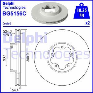 Delphi BG5156C - Brake Disc autospares.lv