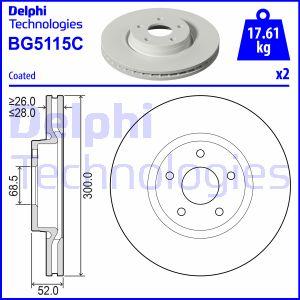 Delphi BG5115C - Brake Disc autospares.lv