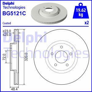 Delphi BG5121C - Brake Disc autospares.lv