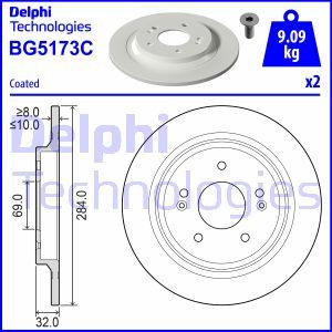 Delphi BG5173C - Brake Disc autospares.lv