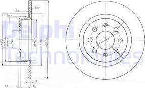 Delphi BG3945 - Brake Disc autospares.lv