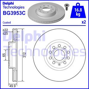 Delphi BG3953C - Brake Disc autospares.lv