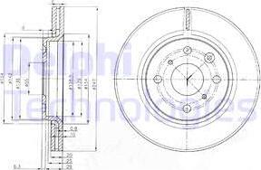 Delphi BG3976C-18B1 - Brake Disc autospares.lv