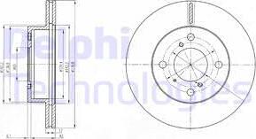 Delphi BG3499 - Brake Disc autospares.lv