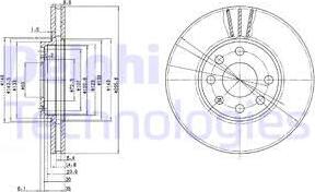 Delphi BG3404C - Brake Disc autospares.lv