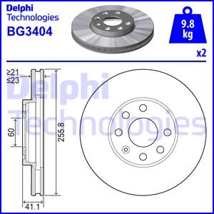 Delphi BG3404 - Brake Disc autospares.lv