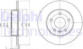 Delphi BG3406 - Brake Disc autospares.lv