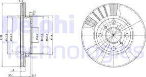Delphi BG3424 - Brake Disc autospares.lv