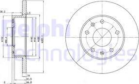 Delphi BG3426 - Brake Disc autospares.lv