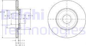 Delphi BG3421C - Brake Disc autospares.lv