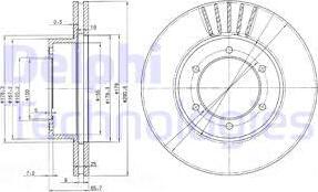 Delphi BG3423 - Brake Disc autospares.lv