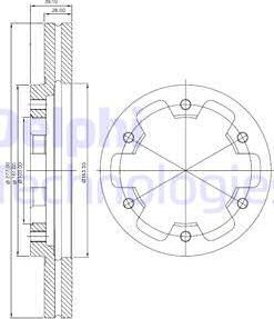 Delphi BG3422 - Brake Disc autospares.lv