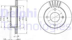 Delphi BG3548 - Brake Disc autospares.lv