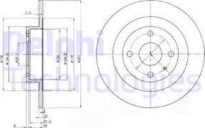 Delphi BG3556 - Brake Disc autospares.lv