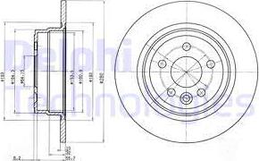 Delphi BG3550 - Brake Disc autospares.lv