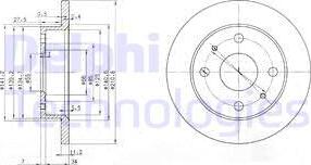 Delphi BG3561 - Brake Disc autospares.lv