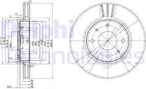 Delphi BG3501 - Brake Disc autospares.lv