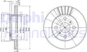 Delphi BG3519C - Brake Disc autospares.lv