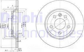 Delphi BG3518 - Brake Disc autospares.lv