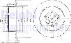 Delphi BG3583 - Brake Disc autospares.lv