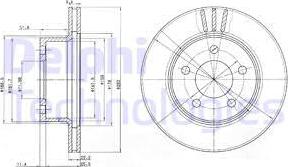 Delphi BG3532 - Brake Disc autospares.lv