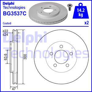 Delphi BG3537C - Brake Disc autospares.lv