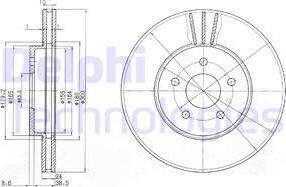 Delphi BG3537 - Brake Disc autospares.lv