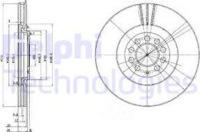 Delphi BG3528C - Brake Disc autospares.lv